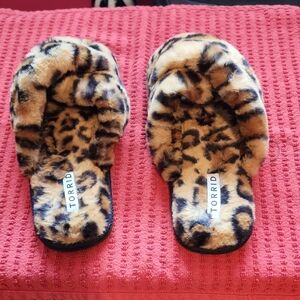 Torrid Fuzzy Animal Print Slippers